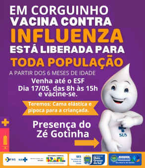 Corguinho abre vacinação contra influenza para toda a população