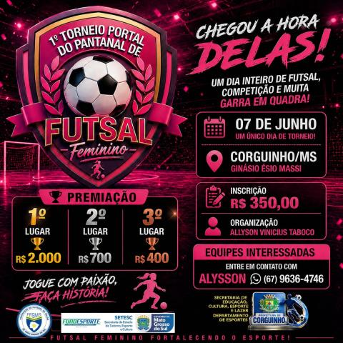 1º Torneio portal do pantanal de futsal feminino